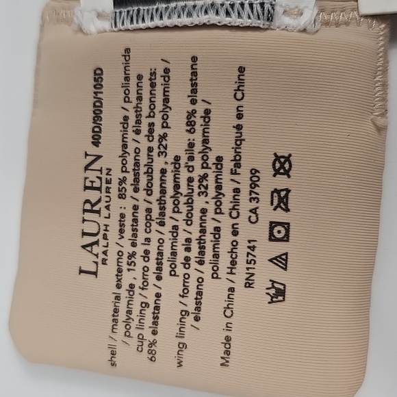 NWT Lauren Ralph Lauren Strapless Bra 40D Convertible Luxe Smoothing Nude Beige - Picture 5 of 10